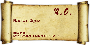 Macsa Oguz névjegykártya